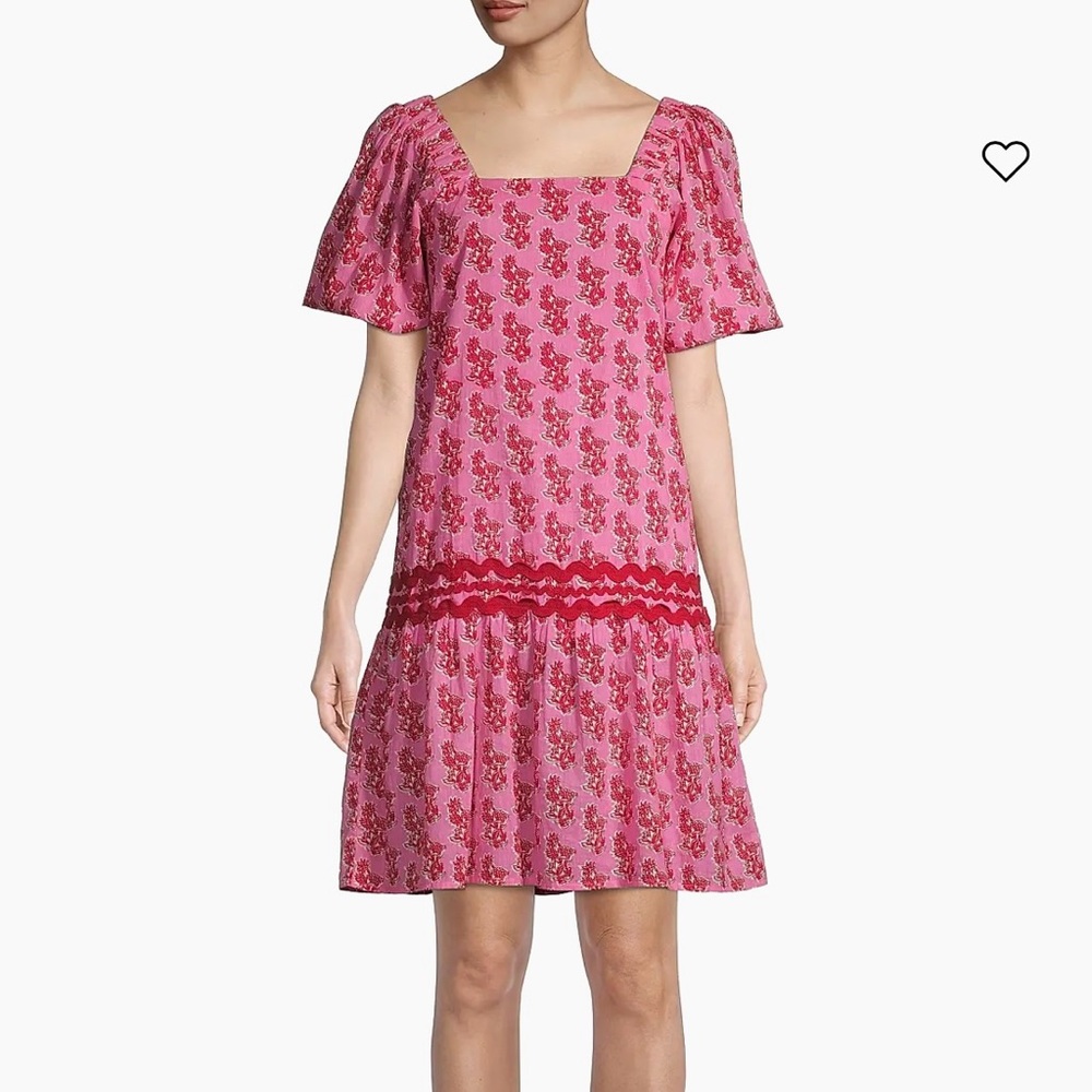 NWT Ro’s Garden Hamilton Square Neck Dress